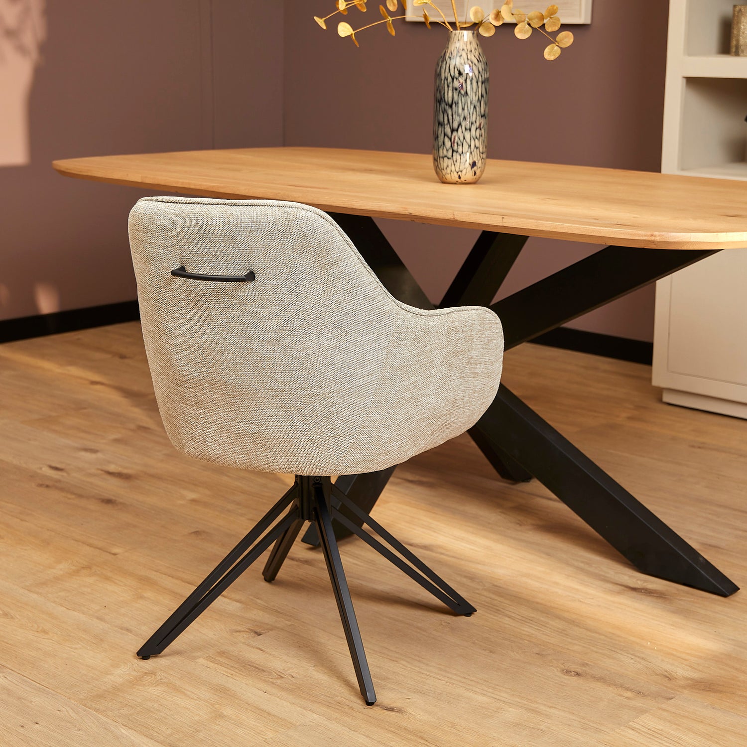 Eetkamerstoel Jens Beige (bestellen per 2) - Industrieelinhuis.nl
