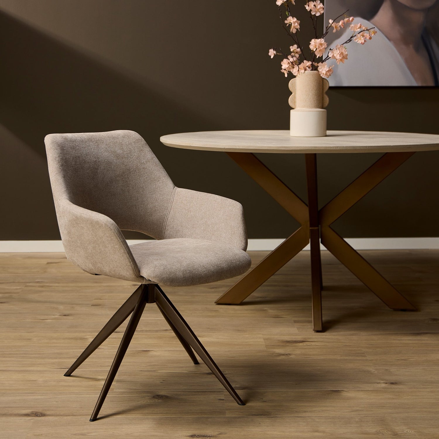 Eetkamerstoel Daisy creme - Industrieelinhuis.nl