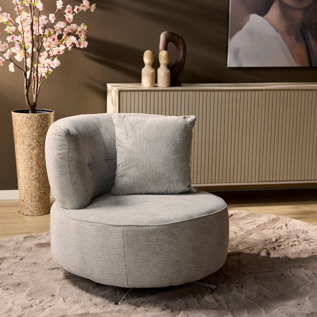 Fauteuil Fien Lichtgrijs - Industrieelinhuis.nl