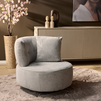Fauteuil Fien Lichtgrijs - Industrieelinhuis.nl