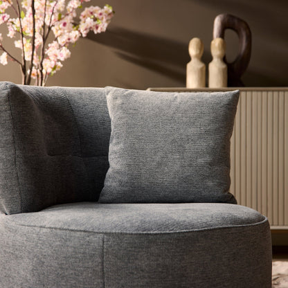Ronde Fauteuil Fien Grijs - Industrieelinhuis.nl
