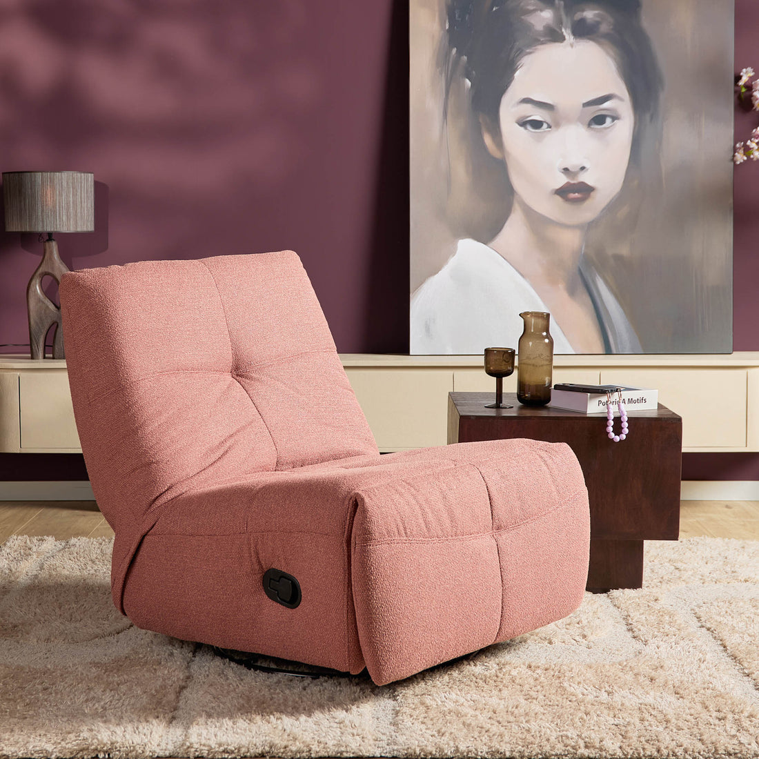 Relaxfauteuil Lazy Roze - Industrieelinhuis.nl