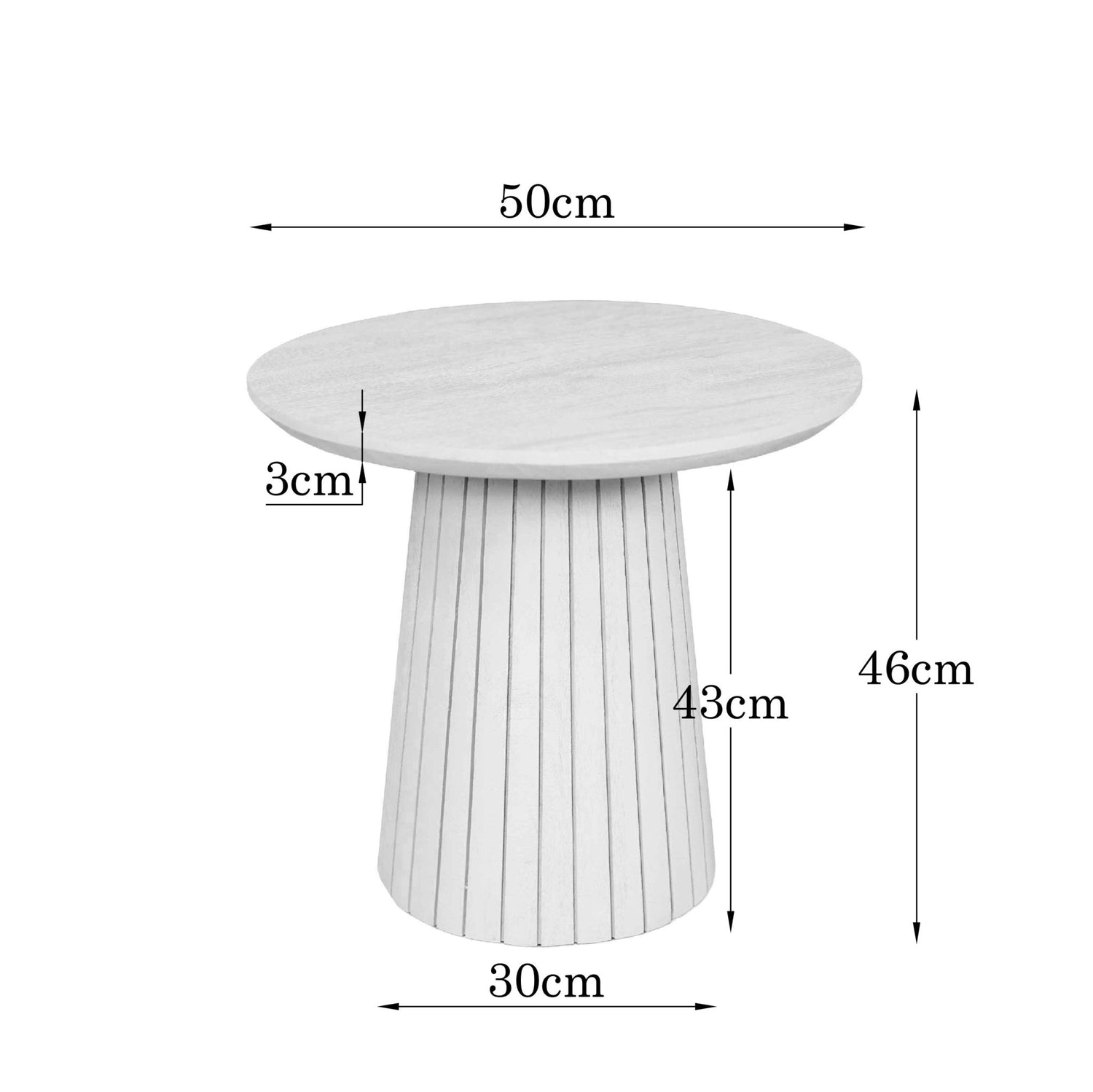 Salontafel Solana Bruin Mangohout 50 cm