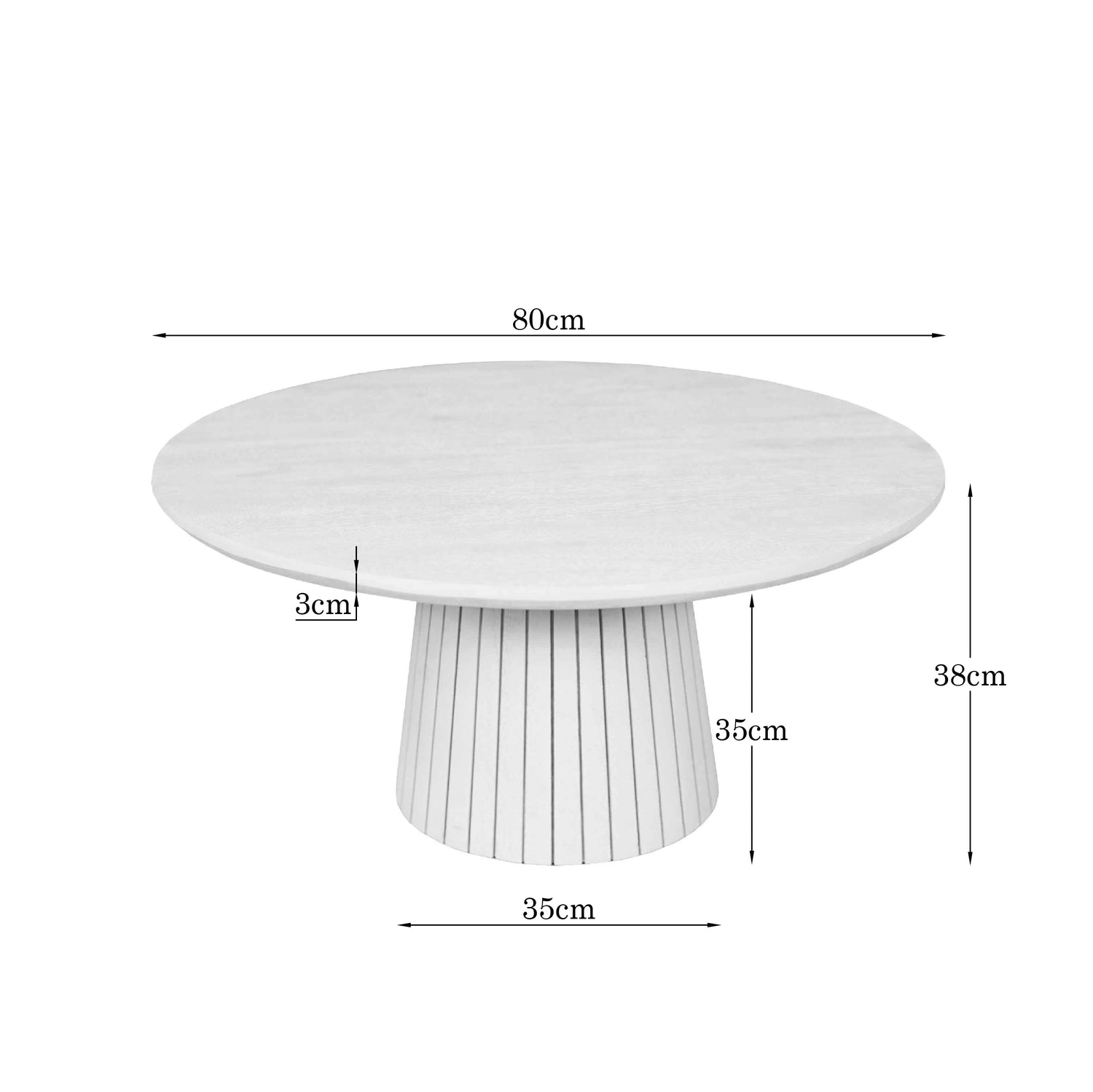Salontafel Solana Bruin Mangohout 80 cm