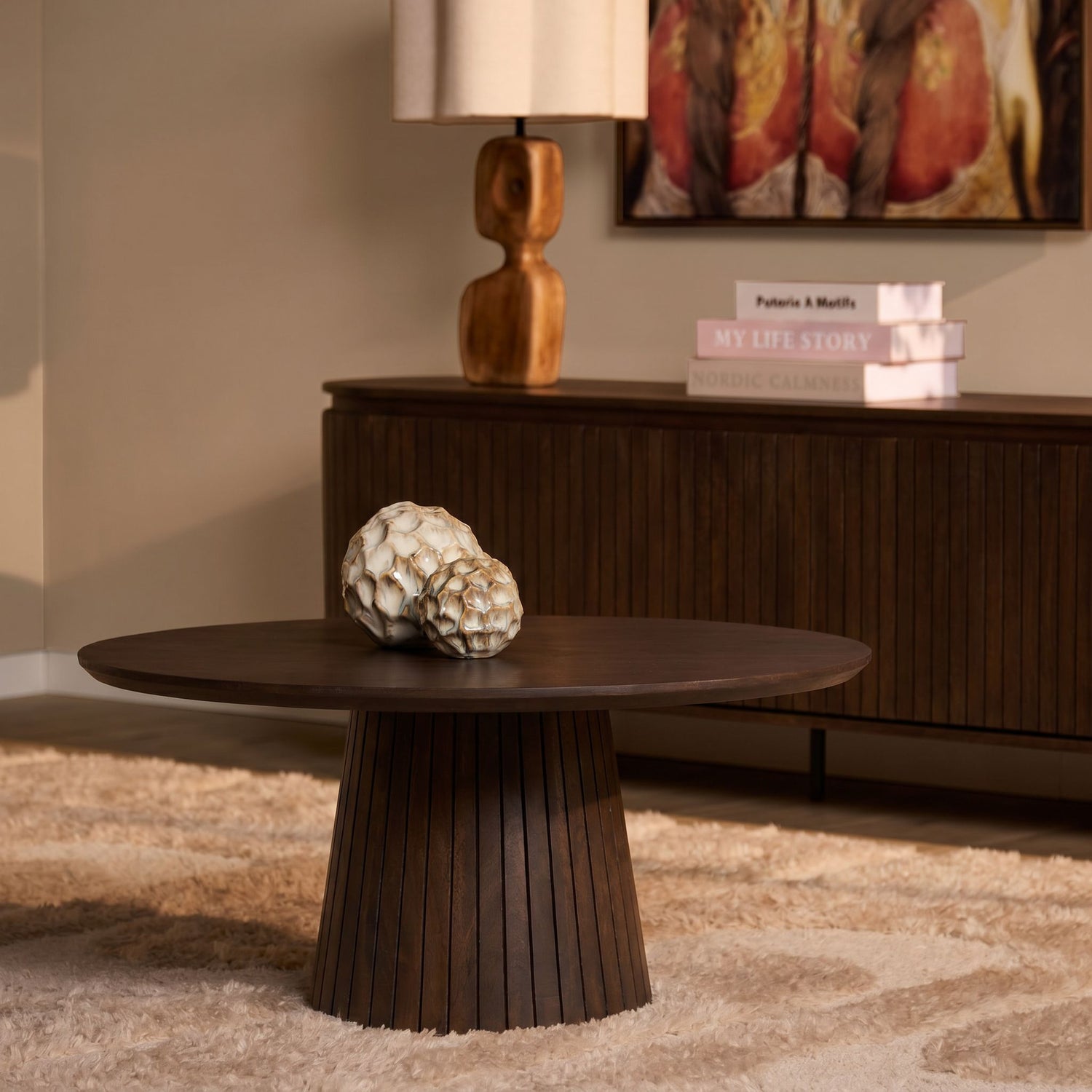 Salontafel Solana Bruin Mangohout 80 cm