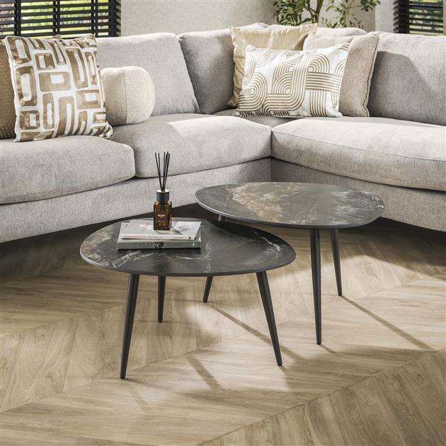 Salontafel set van 2 Fossil | Organische Salontafels