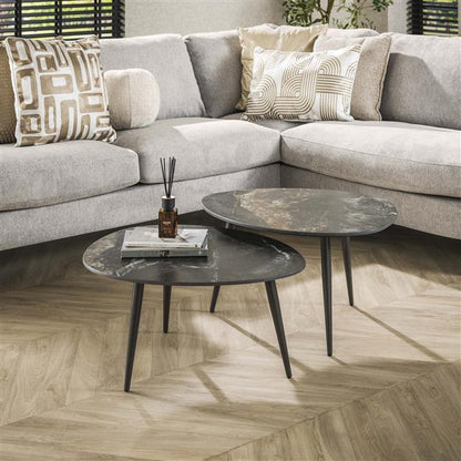 Salontafel set van 2 Fossil | Organische Salontafels