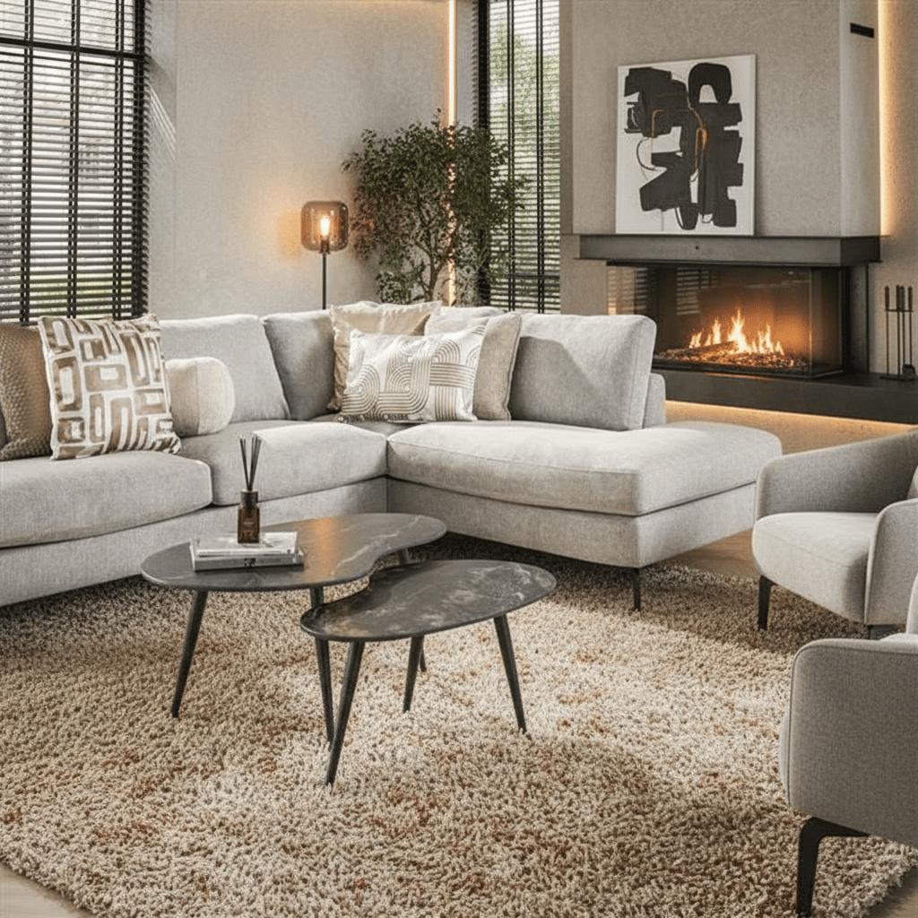 Salontafel set van 2 Fossil | Organische Salontafels