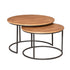 Salontafel set van 2 Madison | Mangohout met zwart staal | Industrieel