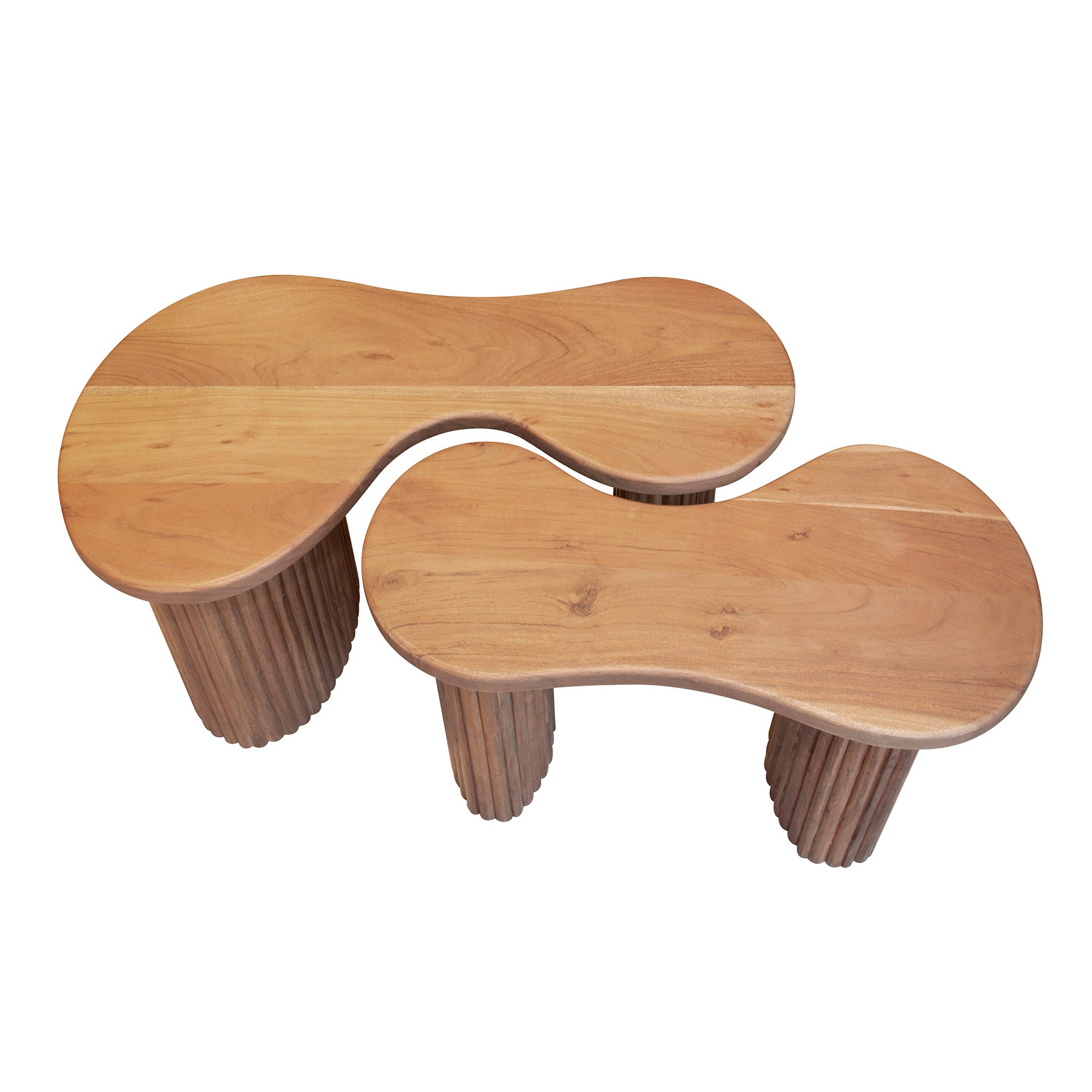 Salontafel set van 2 Oliver | Organische salontafel | Acacia Hout