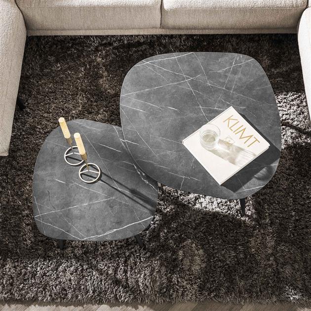 Salontafel set van 2 Onyx rock | Organische Salontafels