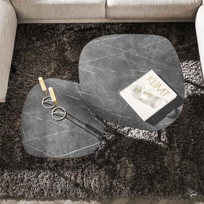 Salontafel set van 2 Onyx rock | Organische Salontafels