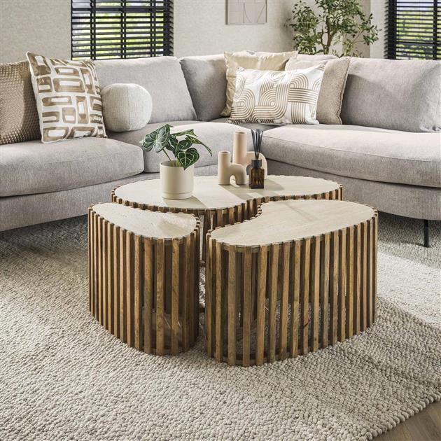 Salontafel set van 3 Nuovo niervormig