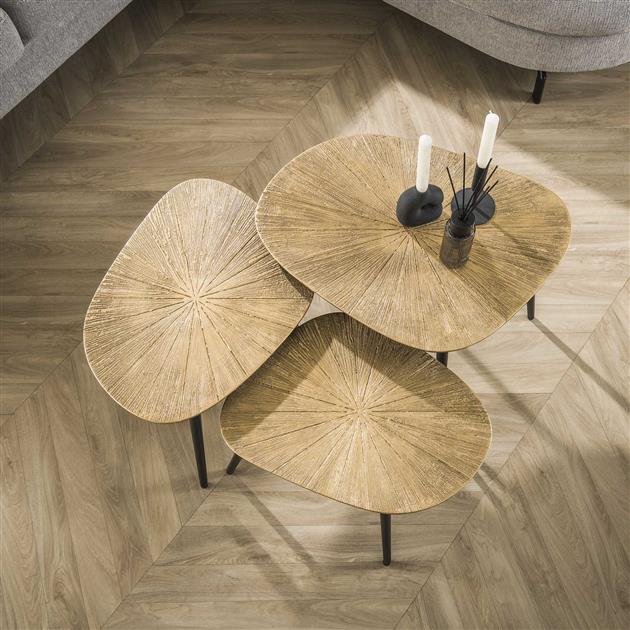 Salontafelset van 3 Ray vierhoekig | Organische Salontafels