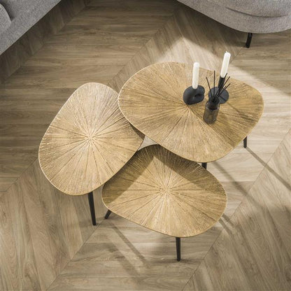 Salontafelset van 3 Ray vierhoekig | Organische Salontafels