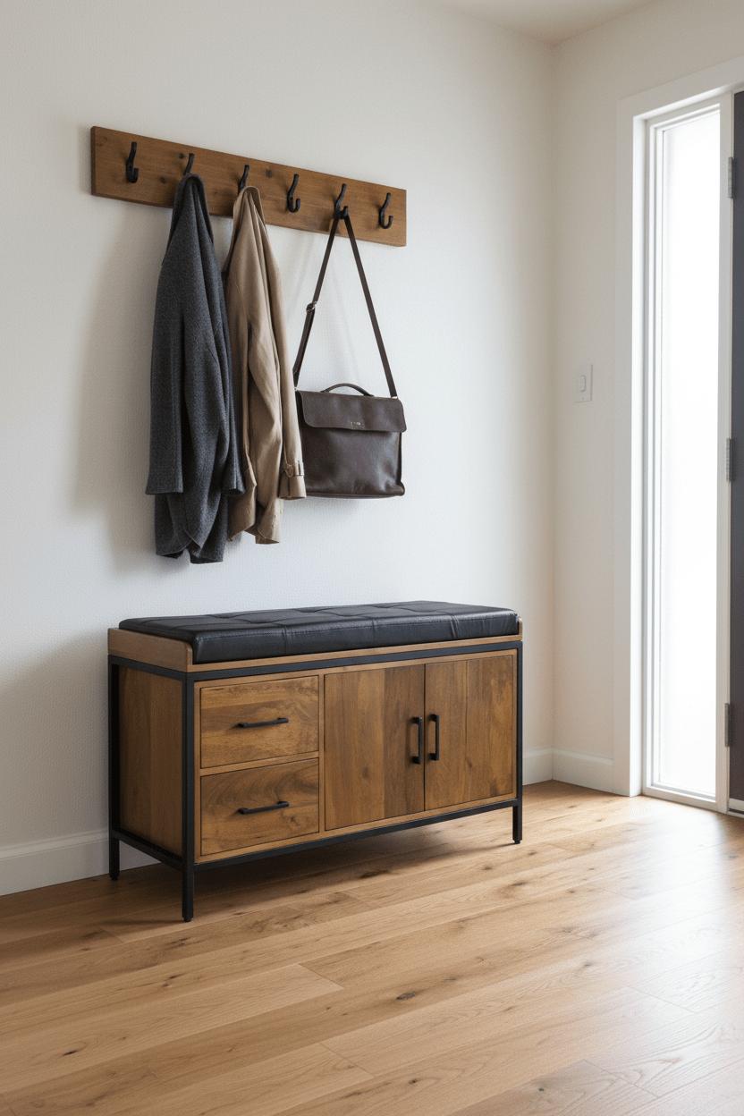 Schoenenbankje met Opbergruimte – Warm & Stijlvol Design 100 × 40 × 60 cm - Industrieelinhuis.nl