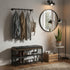 Schoenenrek industrieel met bank | Houtlook en Staal | 80x30x48cm