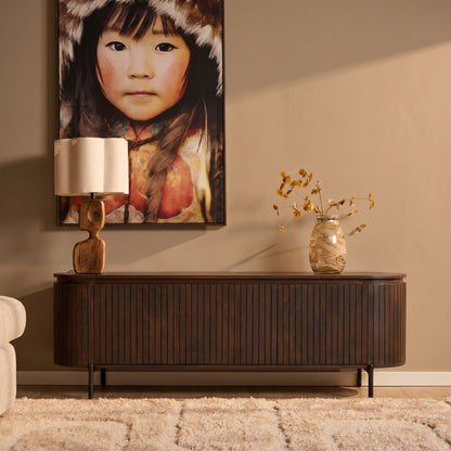 Tv meubel Solana Bruin Mangohout 165 cm