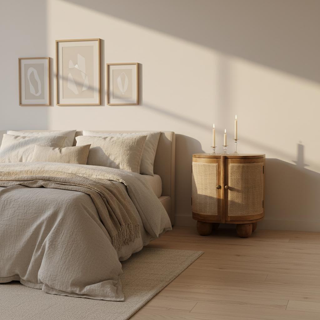 Nachtkastje Ubud in Bali stijl | 45x35x50cm