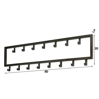Wandkapstok Industrieel Max Zilver 15 haken