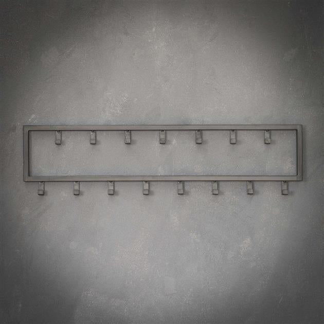 Wandkapstok Industrieel Max Zilver 15 haken