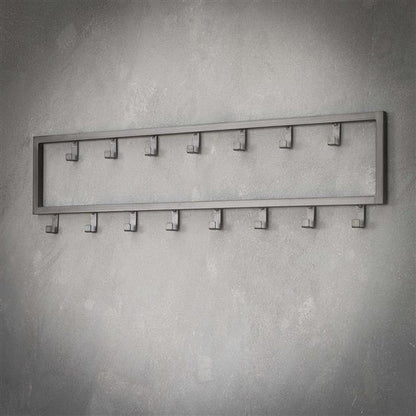 Wandkapstok Industrieel Max Zilver 15 haken