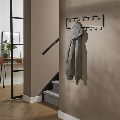 Wandkapstok Industrieel Max Zilver 15 haken