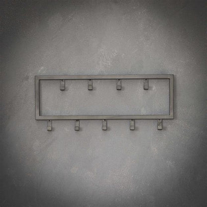 Wandkapstok Industrieel Max Zilver 9 haken