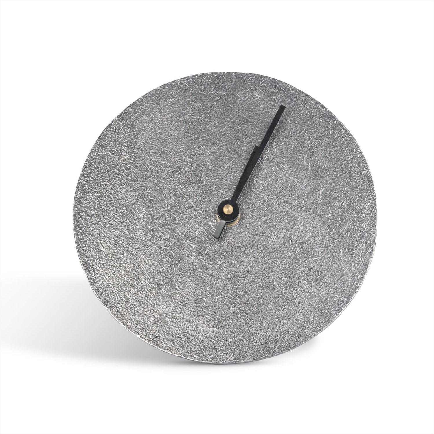 Grote Zilvere Tafelklok - Industrieelinhuis.nl