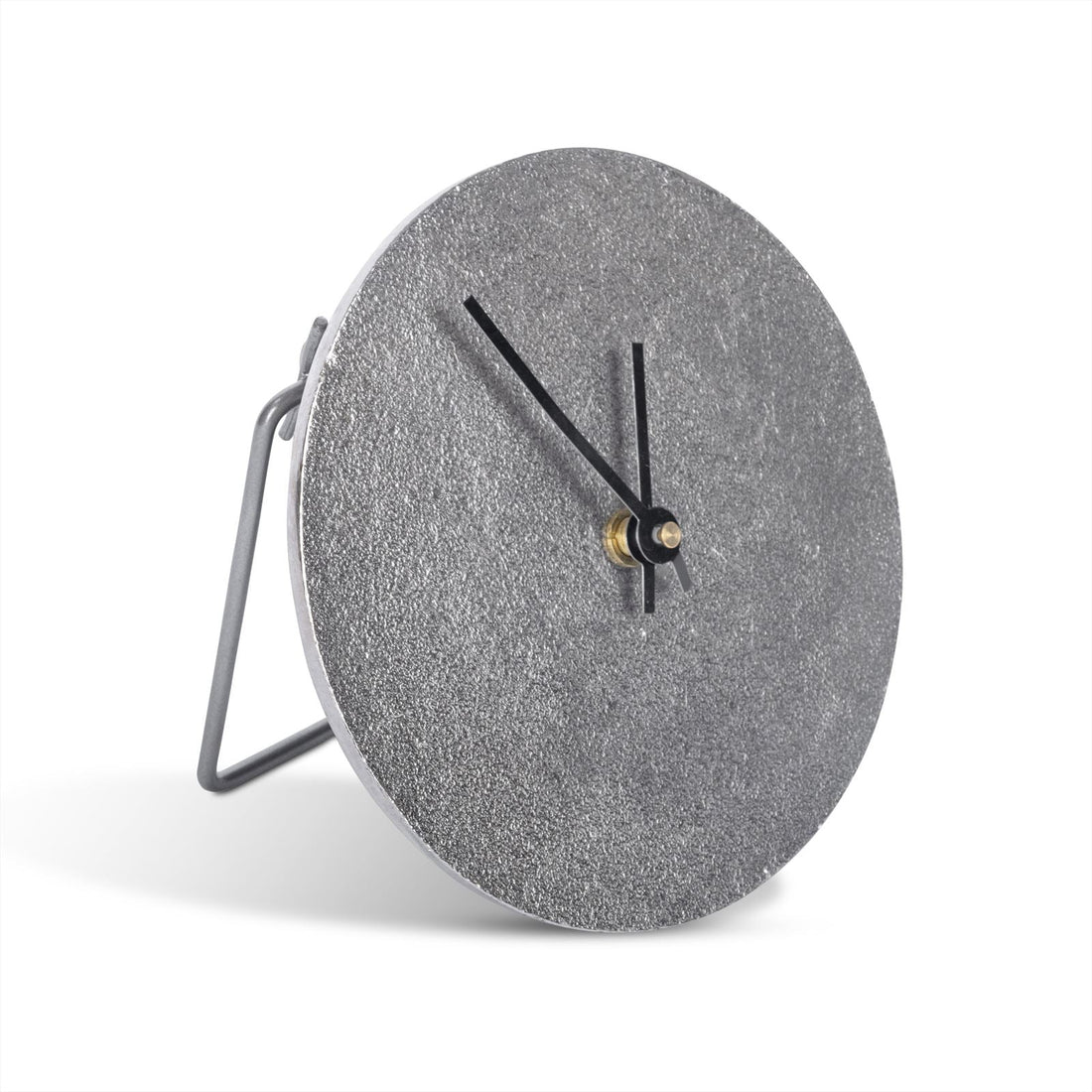 Grote Zilvere Tafelklok - Industrieelinhuis.nl