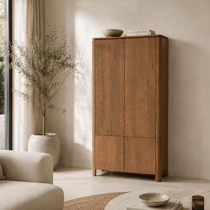Kabinetkast Dallas Naturel Mangohout 90 cm
