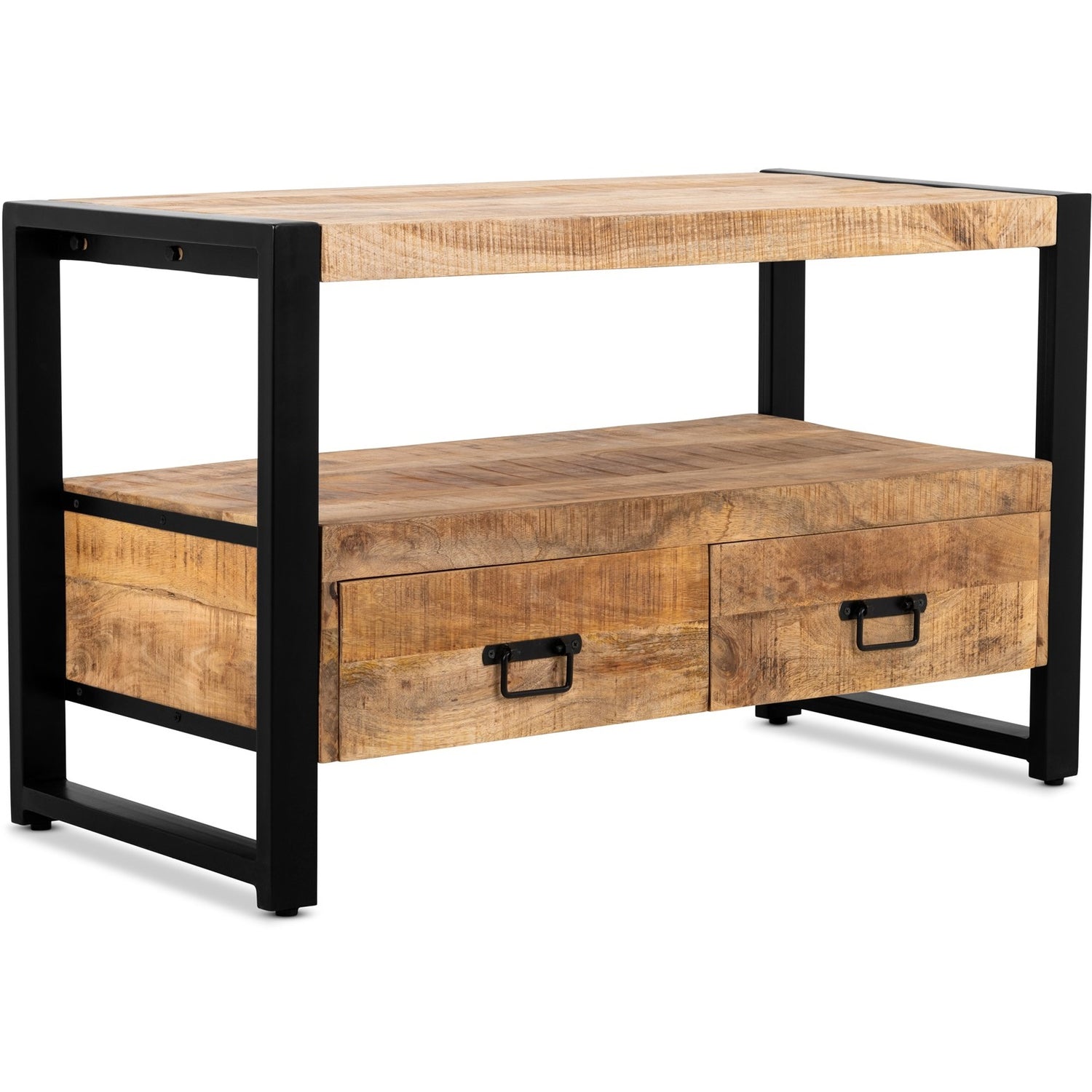 Industrieel TV meubel Britt | 100 cm | 2 lades - Industrieelinhuis.nl