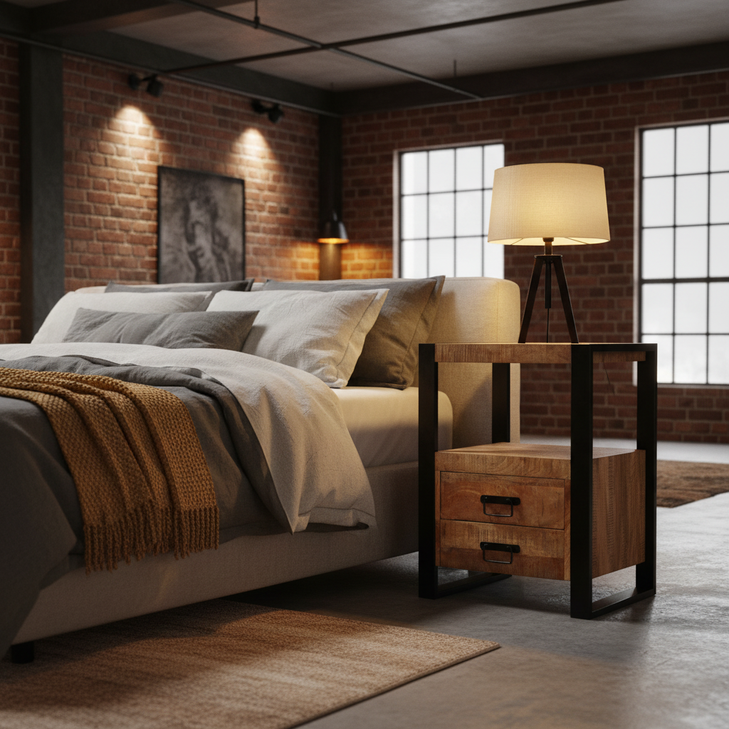 Mango Houten Nachtkastje Britt | 50x40x70cm Tijdloos &amp; Handgemaakt Design