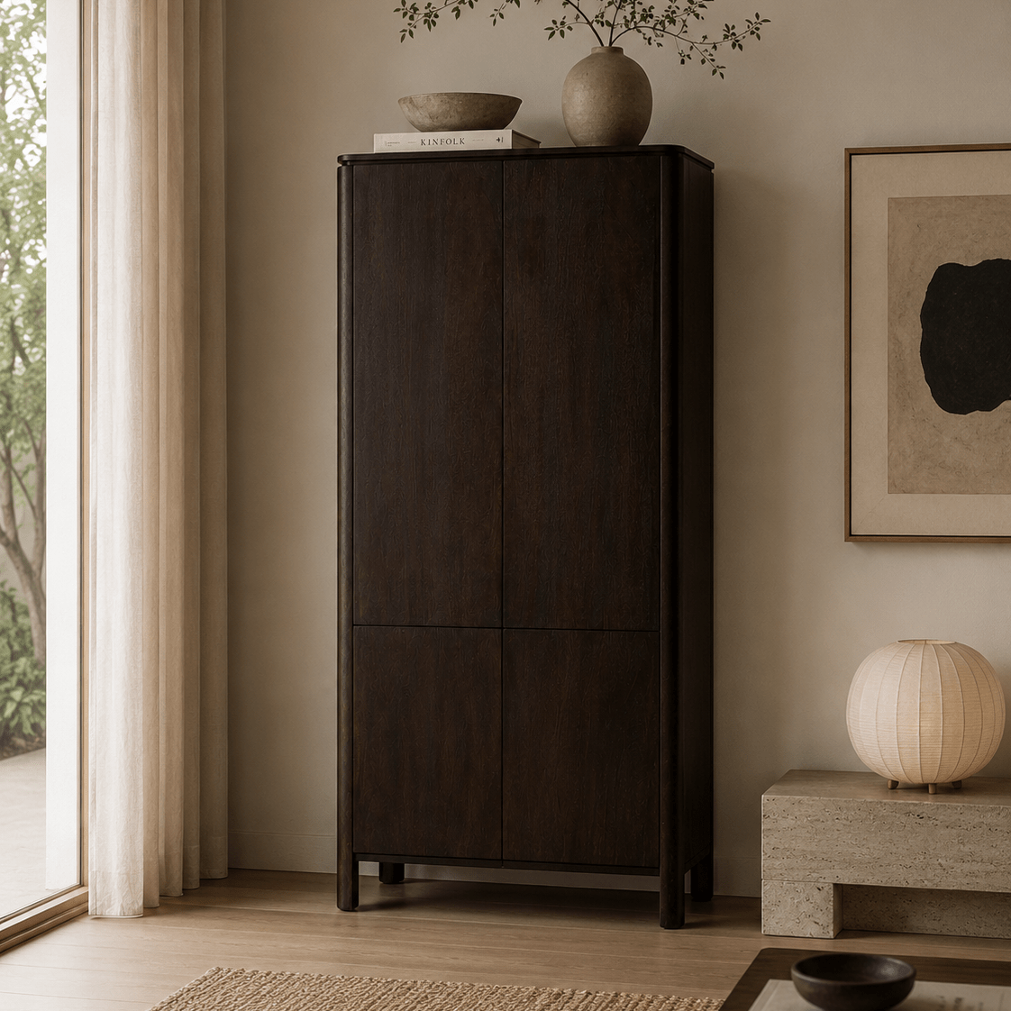 Kabinetkast Dallas Bruin Mangohout  90 cm