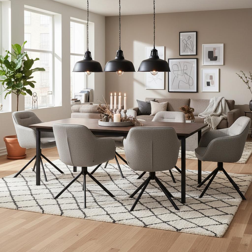 Felix Eetkamerstoel Light Grey – Modern Comfort met Stijlvolle Simpliciteit (Set van 2)