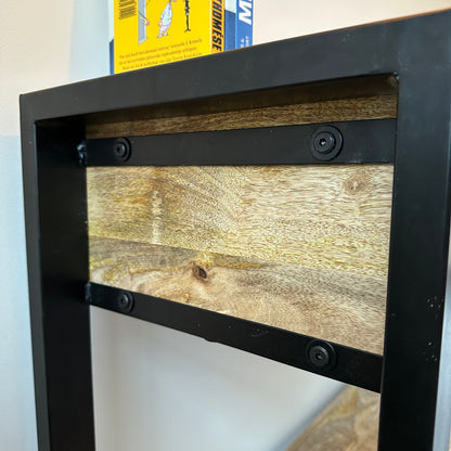 Sidetable met lades Mangohout en Staal | 120 x 35 x 76 cm