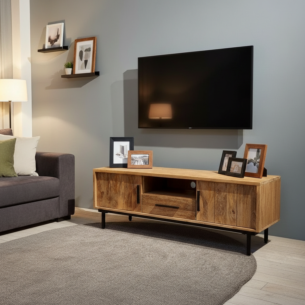 TV-meubel Mango hout | Industrieel Design | 150x40x50cm