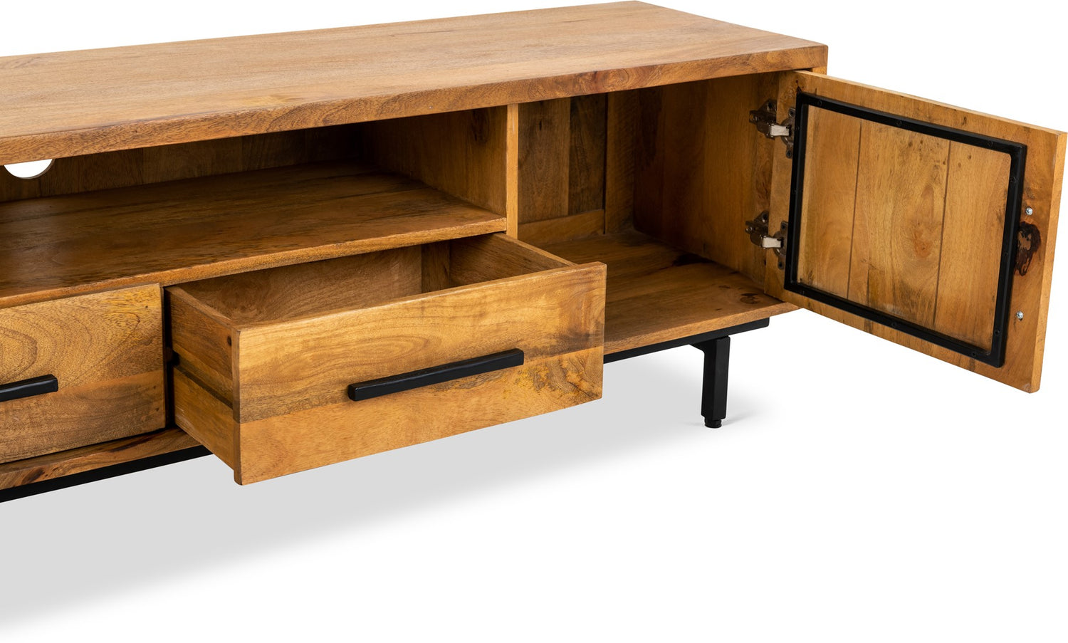 TV-meubel Mango hout | Industrieel Design | 180x40x50cm - Industrieelinhuis.nl