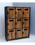 Locker Mangohout Luna 9 deuren 120x40x160 - Industrieelinhuis.nl