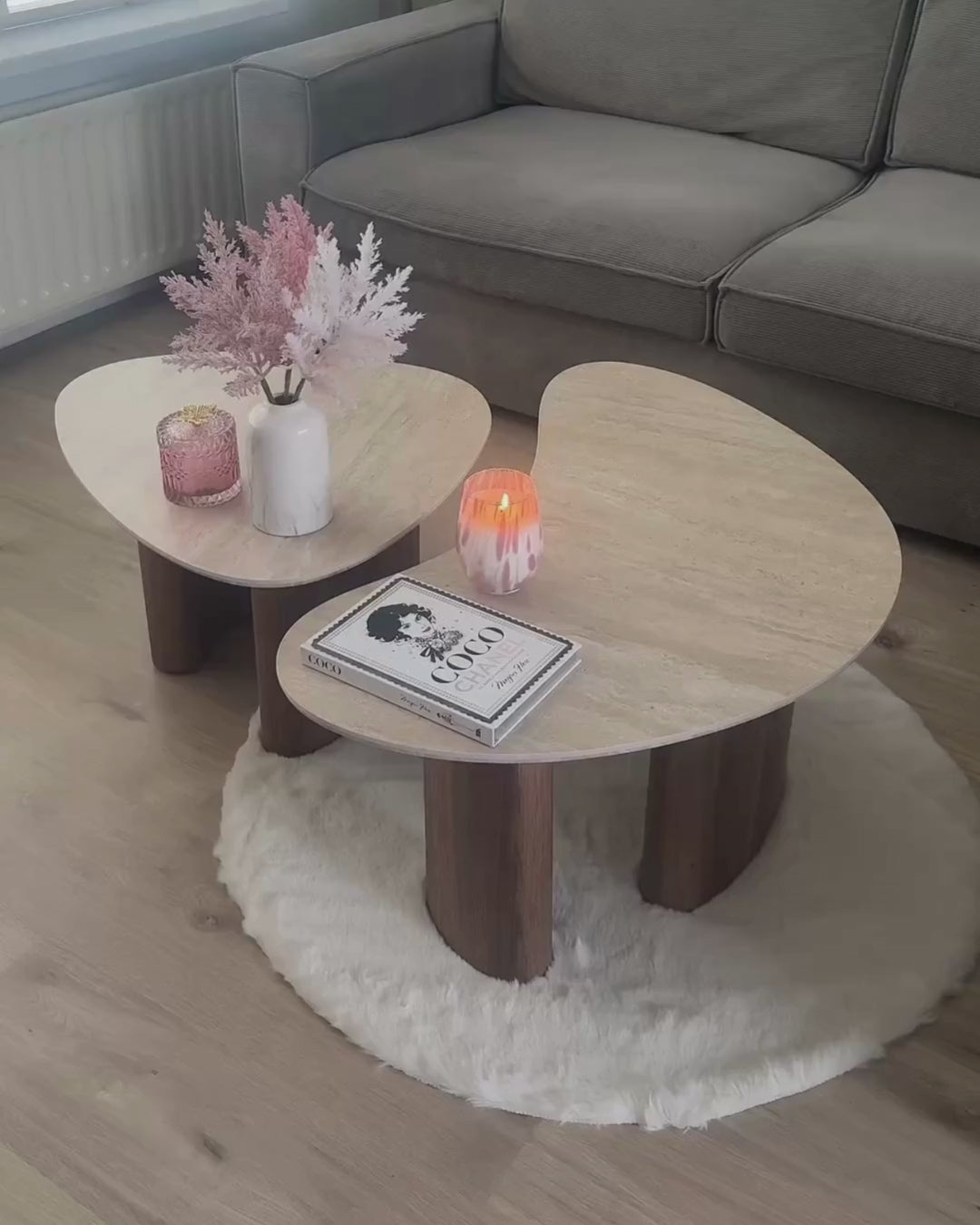 Salontafel set van 2 Trevi | Organische salontafels