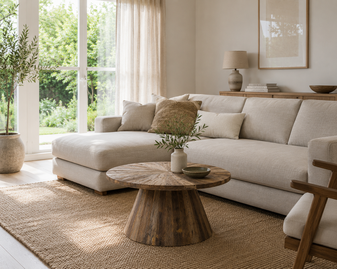 Ronde Salontafel teak hout | Nadia | 75 Ø