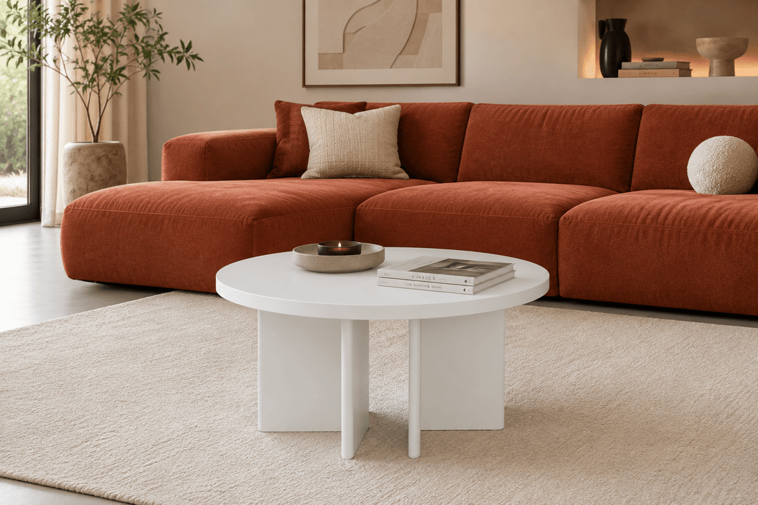 Ronde Salontafel Jade | Kleur Wit | 60 cm rond