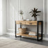 Sidetable met twee lades | 120 x 35 x 76 cm | Mangohout - Industrieelinhuis.nl