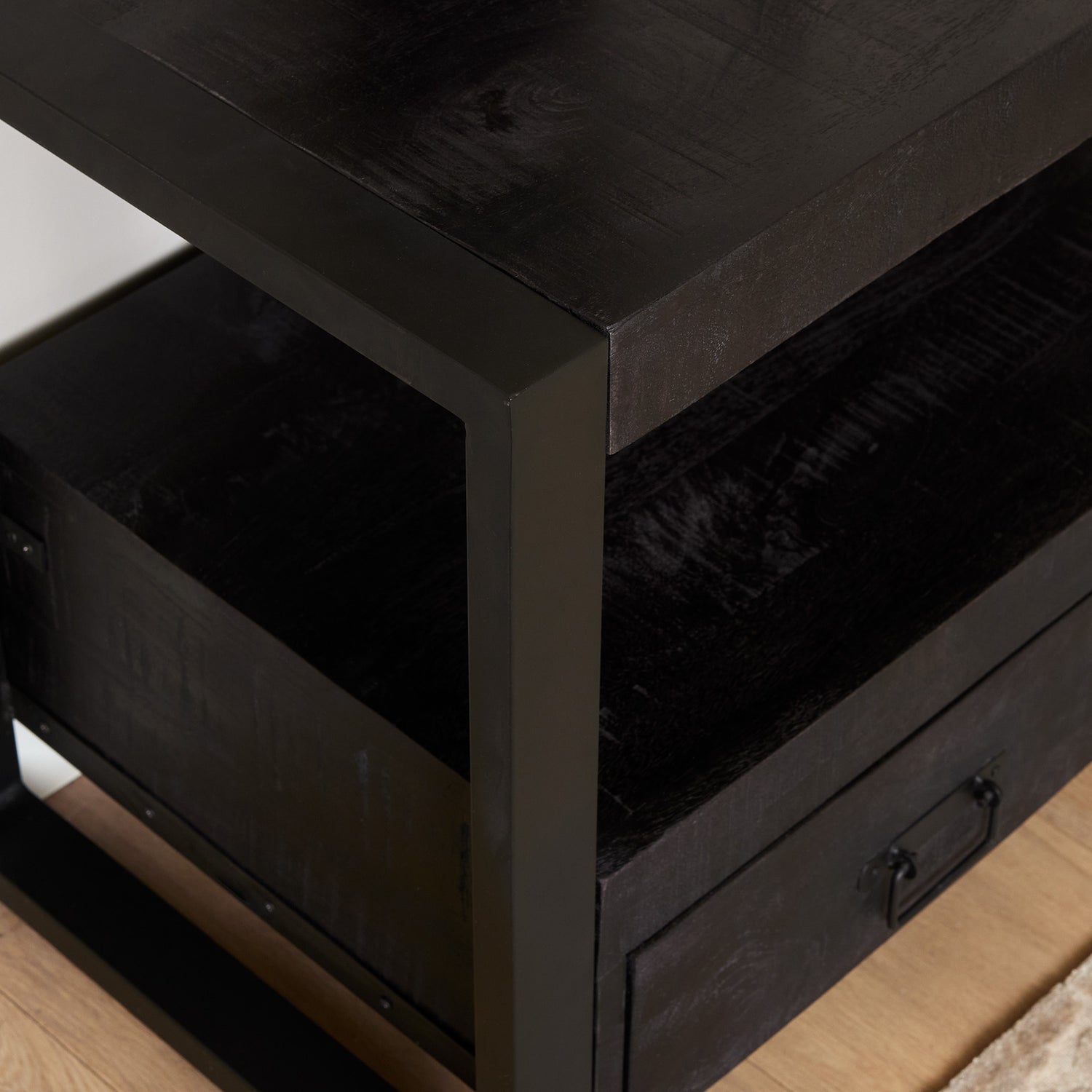 Tv meubel Boaz Black | 100 cm - Industrieelinhuis.nl