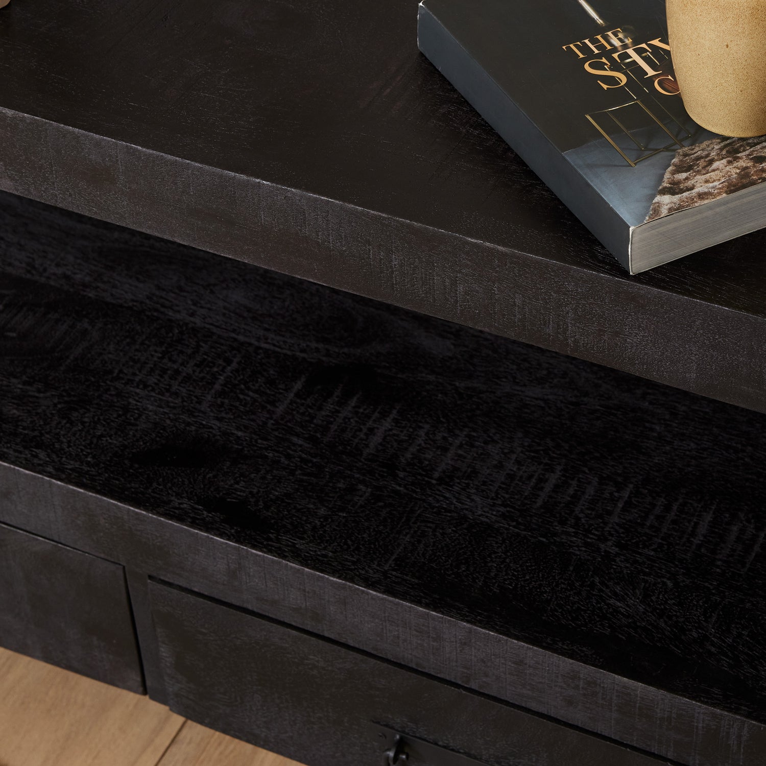 Tv meubel Boaz Black | 100 cm - Industrieelinhuis.nl