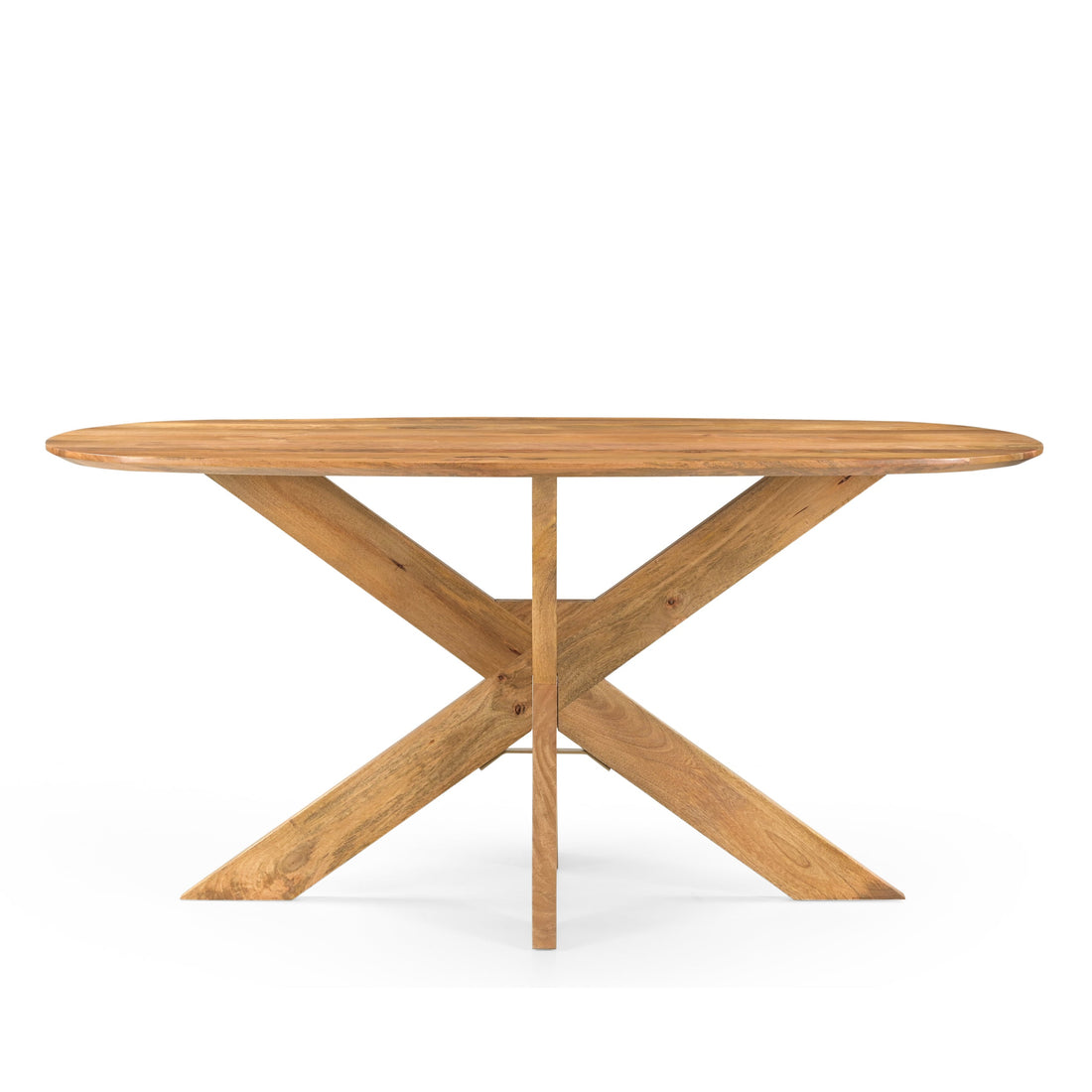 Eettafel Deens Ovaal Runa met Houten Onderstel 160 - Industrieelinhuis.nl