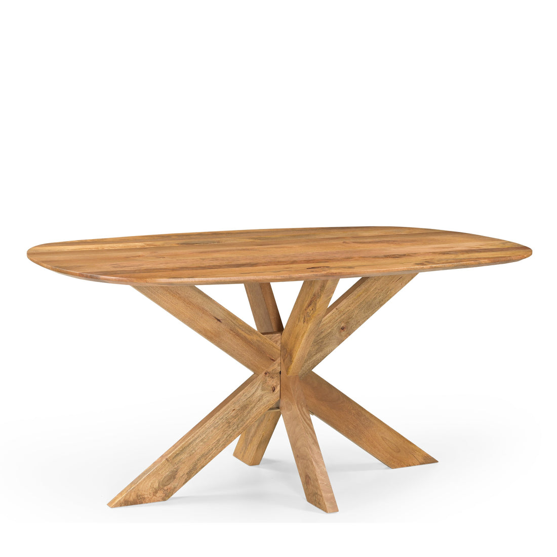 Eettafel Deens Ovaal Runa met Houten Onderstel 160 - Industrieelinhuis.nl