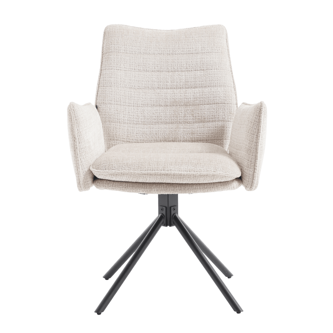 Eetkamerstoel Tim Cremona 02 Lichtbeige - Industrieelinhuis.nl