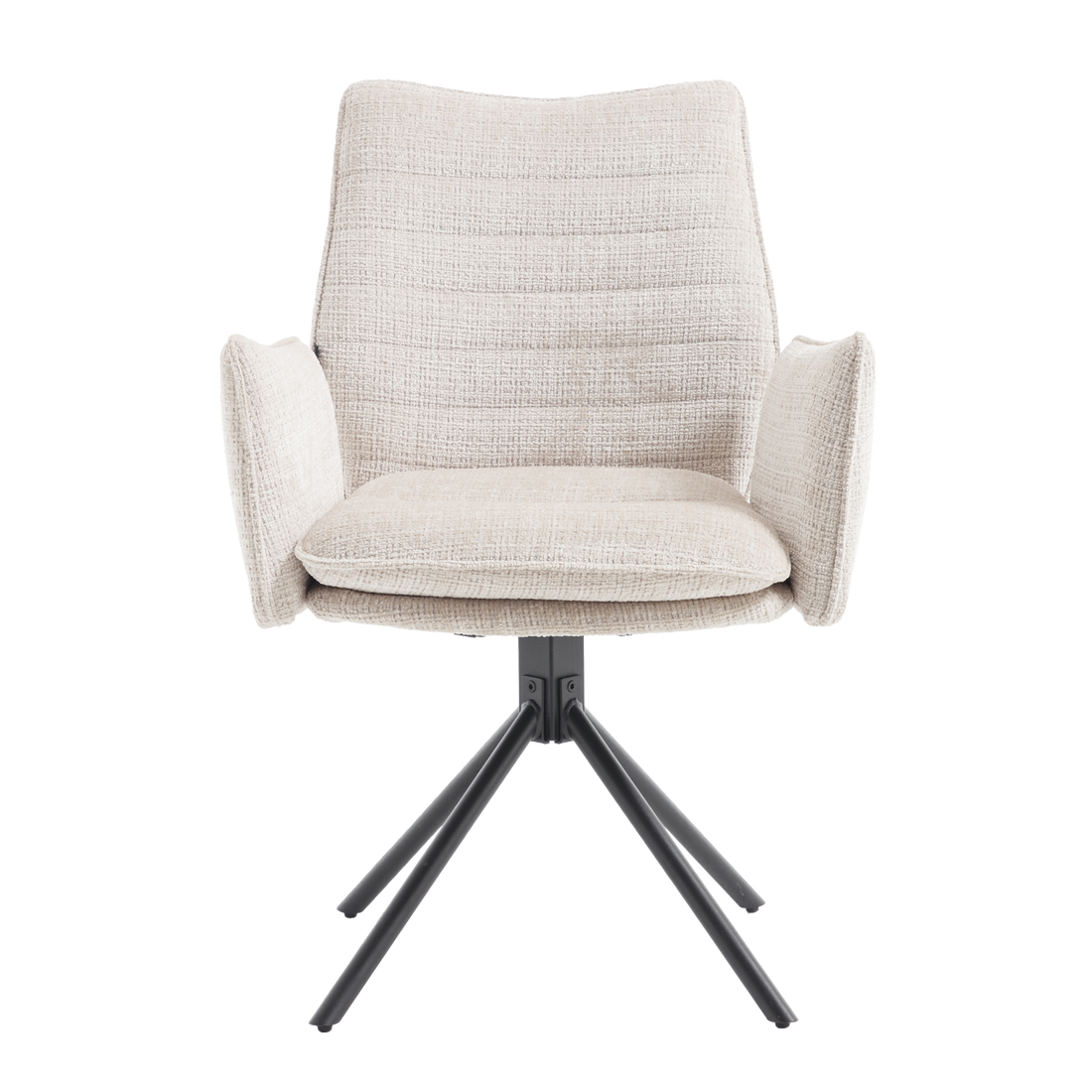 Eetkamerstoel Tim Cremona 02 Lichtbeige - Industrieelinhuis.nl