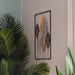 Wanddecoratie Bladeren in frame | Metaal | 37x1,1x65cm - Industrieelinhuis.nl